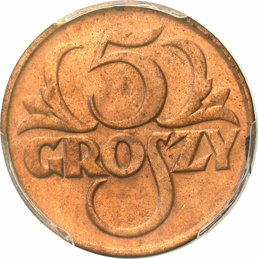 II RP. 5 groszy 1925 PCGS MS64 RD (MAX)